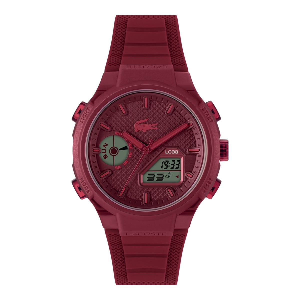 LACOSTE Men's LC33 Red Silicone Watch 2011450