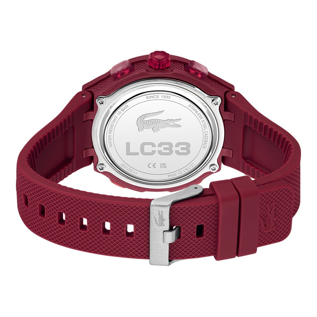 LACOSTE Men's LC33 Red Silicone Watch 2011450