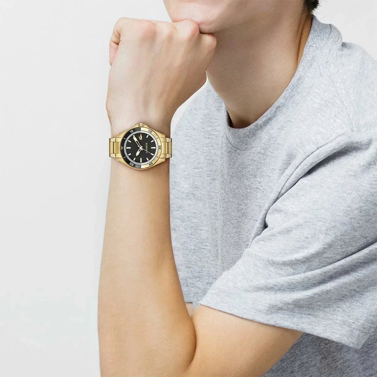 LACOSTE Men's Mainsail Gold Steel Watch 2011459