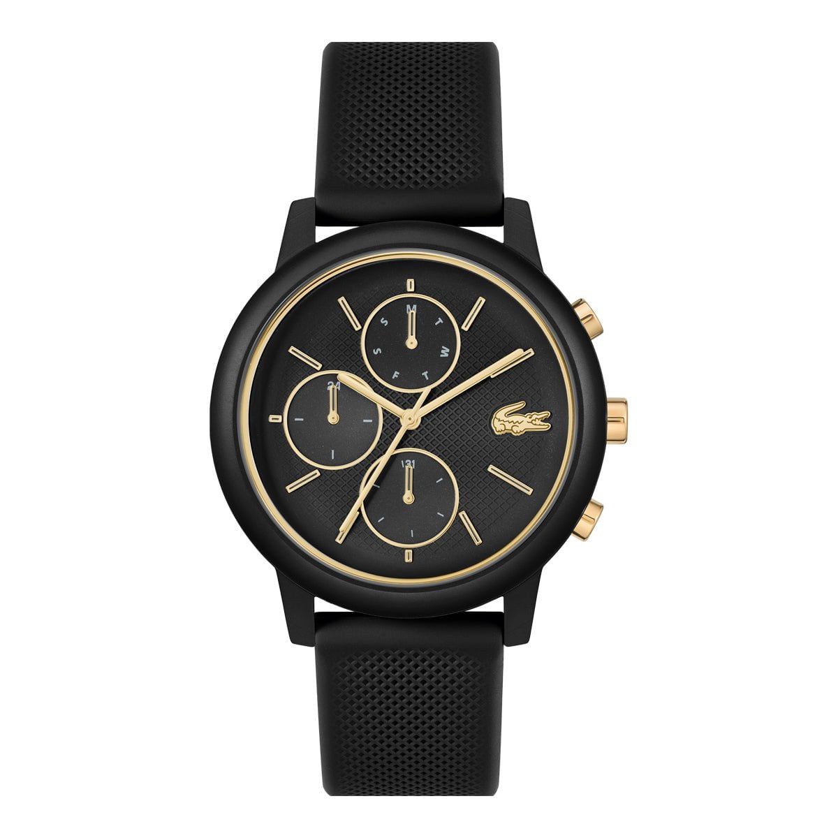 LACOSTE Men's 12.12 Move Black Silicone Watch 2011469