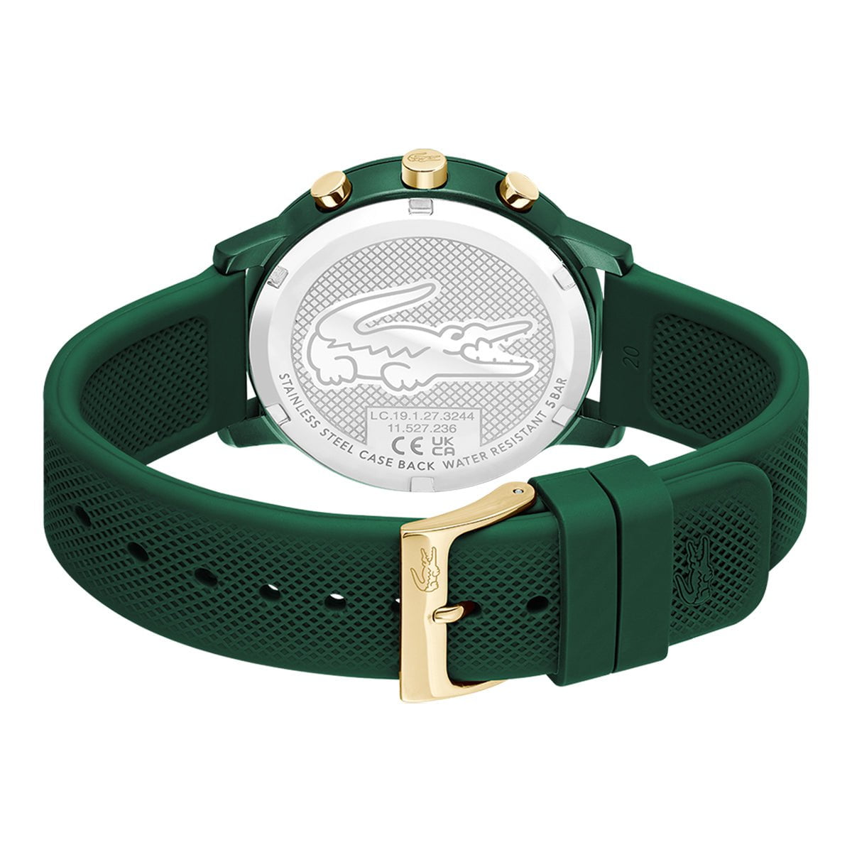 LACOSTE Men's 12.12 Green Silicone Watch 2011471