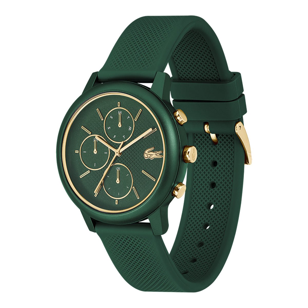 LACOSTE Men's 12.12 Green Silicone Watch 2011471