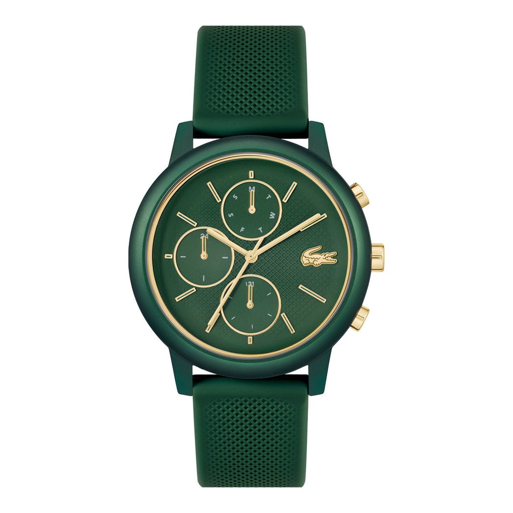 LACOSTE Men's 12.12 Green Silicone Watch 2011471