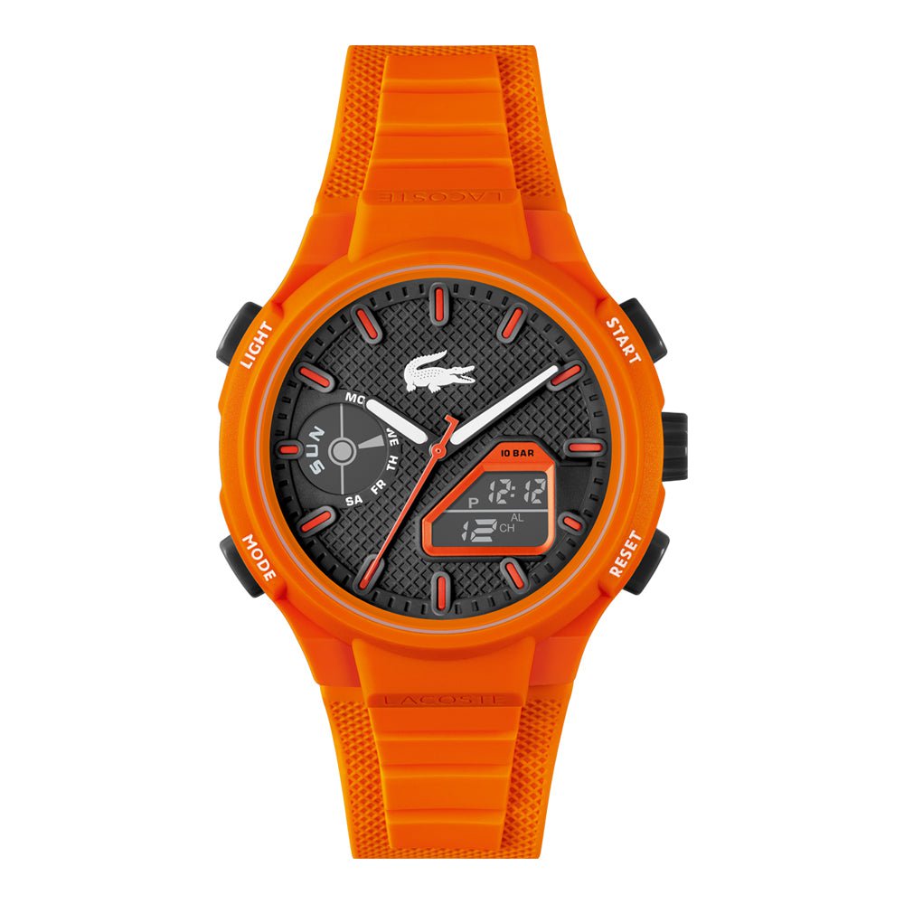 LACOSTE Men's L33-X Orange Silicone Watch 2011369