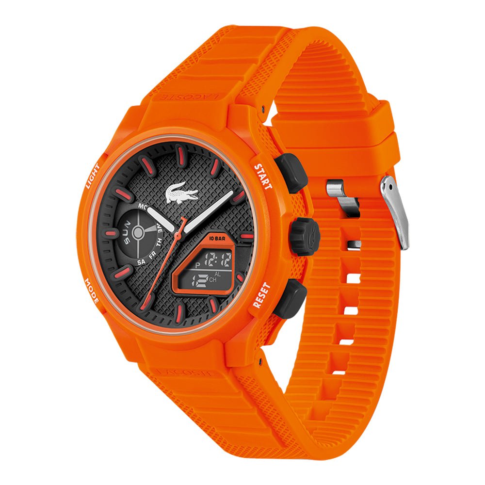 LACOSTE Men's L33-X Orange Silicone Watch 2011369