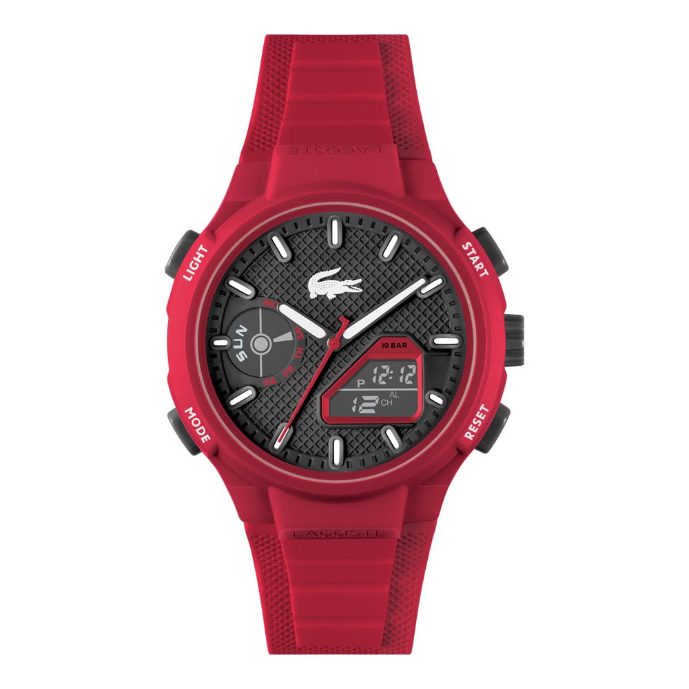 LACOSTE Men's L33-X Silicone Watch Red 2011368