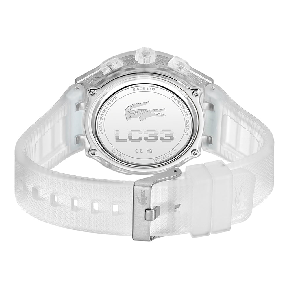 LACOSTE Men's LC33 White Silicone Watch 2011401
