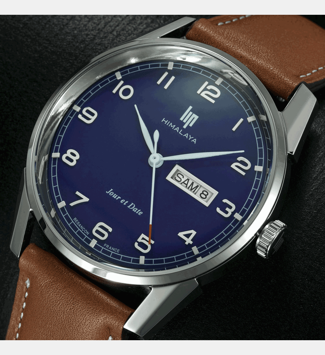LIP Men's Himalaya Brown Leather Watch 671705