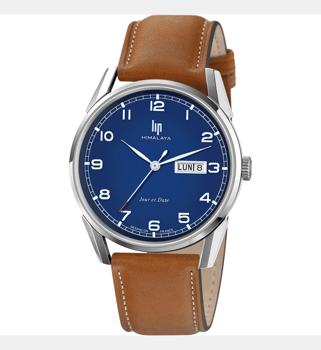 LIP Men's Himalaya Brown Leather Watch 671705