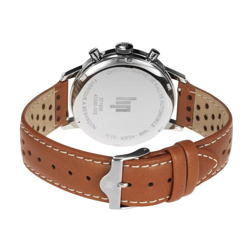 LIP Men's Rallye Méca Chronograph Brown Leather Watch 671806