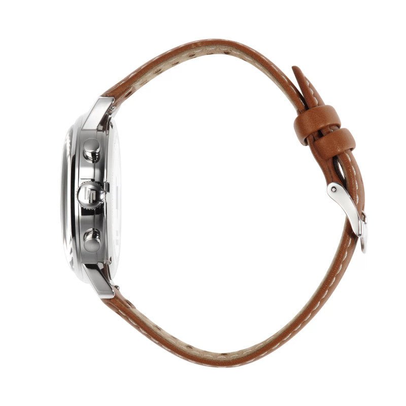 LIP Men's Rallye Méca Chronograph Brown Leather Watch 671806