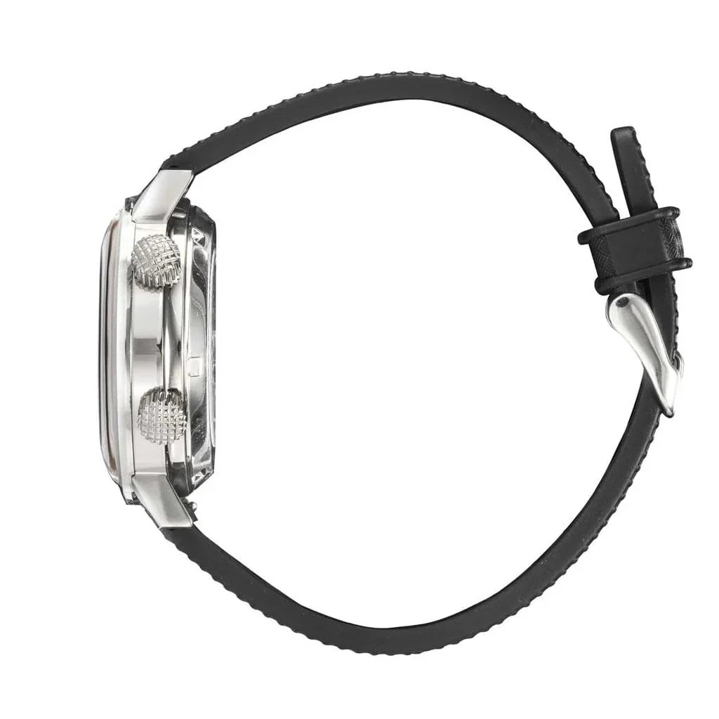 LIP Men's Large Nautic-Ocean Black Leather Watch 671854