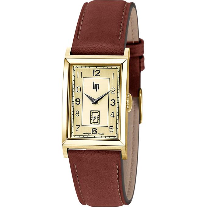 LIP Men's Churchill T24 Brown Leather Watch 671277