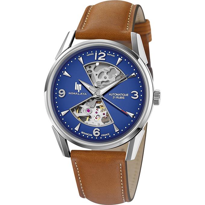 LIP Men's Himalaya Hourglass Automatic Brown Leather Watch 671575 
