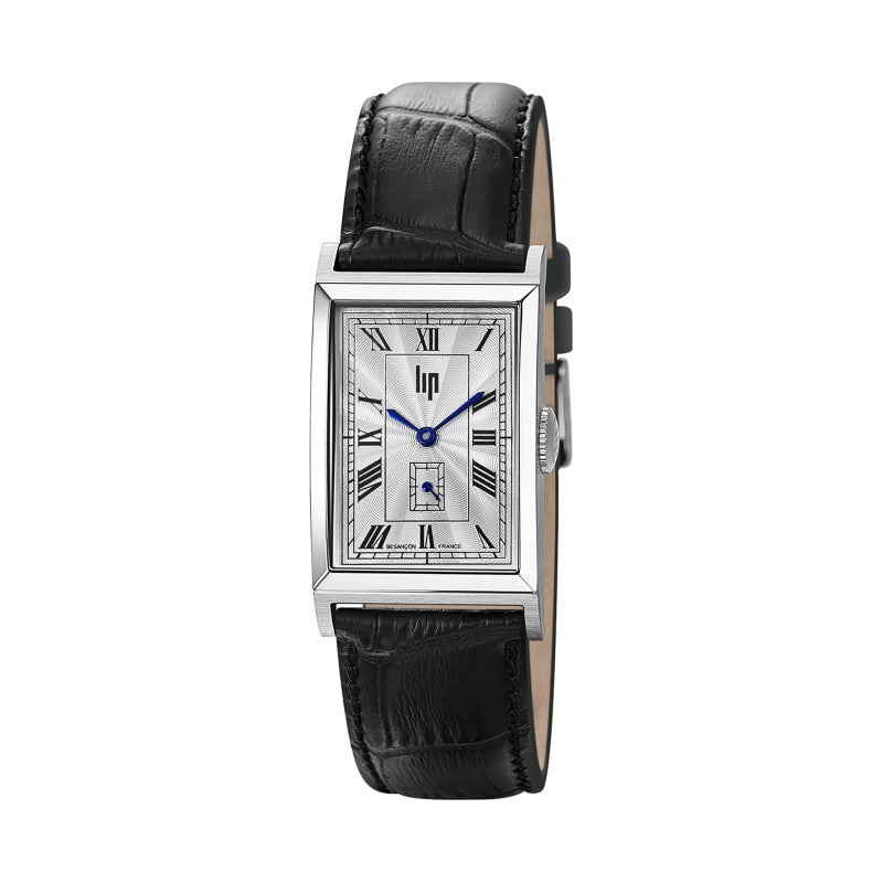 LIP Men's Churchill Black Leather Watch 671927