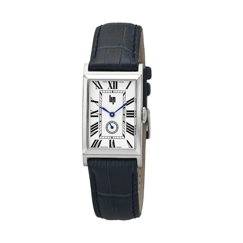 LIP Men's Churchill Black Leather Watch 671938