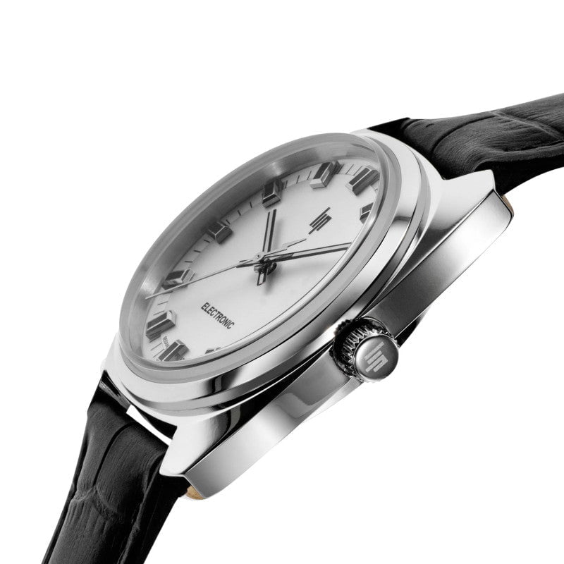LIP Men's General de Gaulle Black Leather Watch 671877