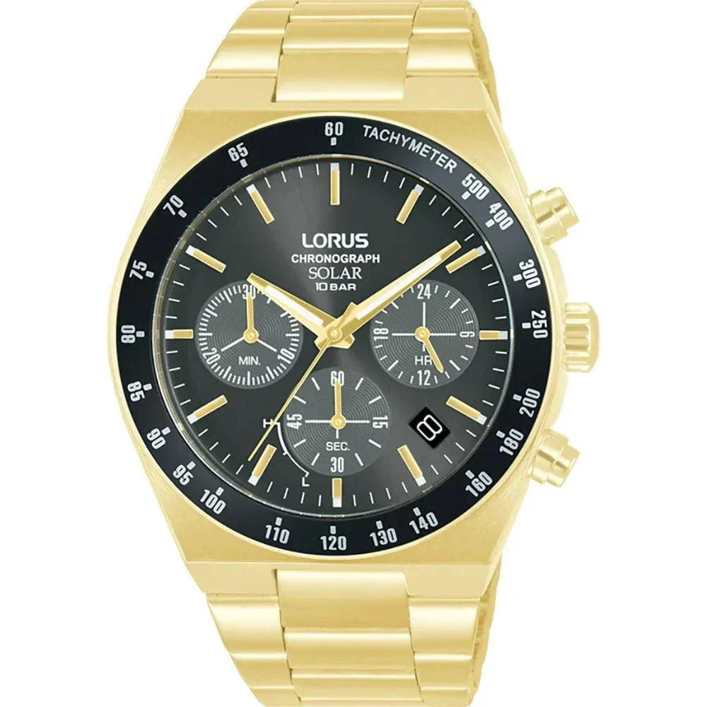 LORUS Men's Solar Chronograph Steel Watch RZ528AX9
