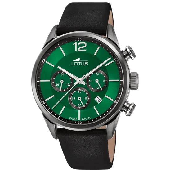 LOTUS Men's Chrono Black Leather Watch 18687/4
