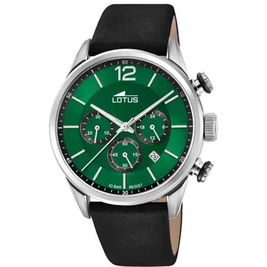 LOTUS Men's Chrono Black Leather Watch 18689/4