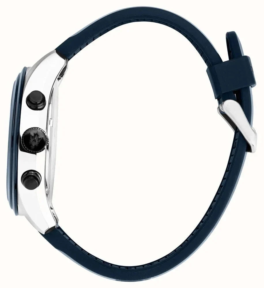 Montre MASERATI Homme Traguardo en Silicone Bleu R8871612046