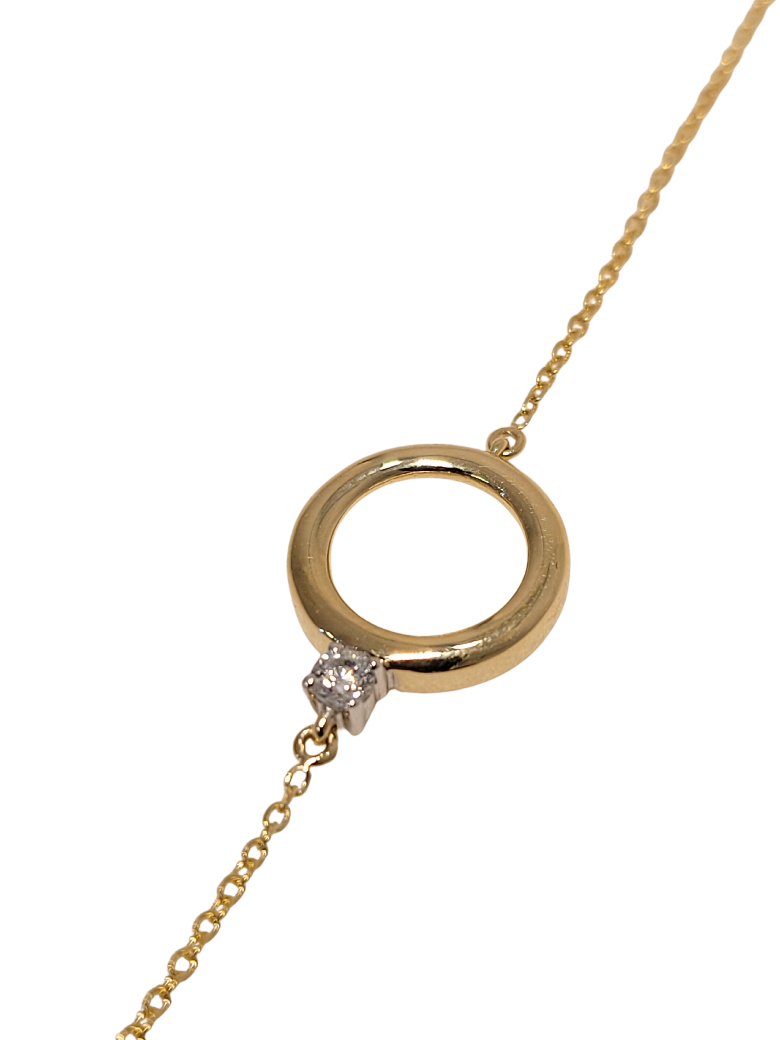 Bracelet en or jaune 9ct et zirconiums 440-59