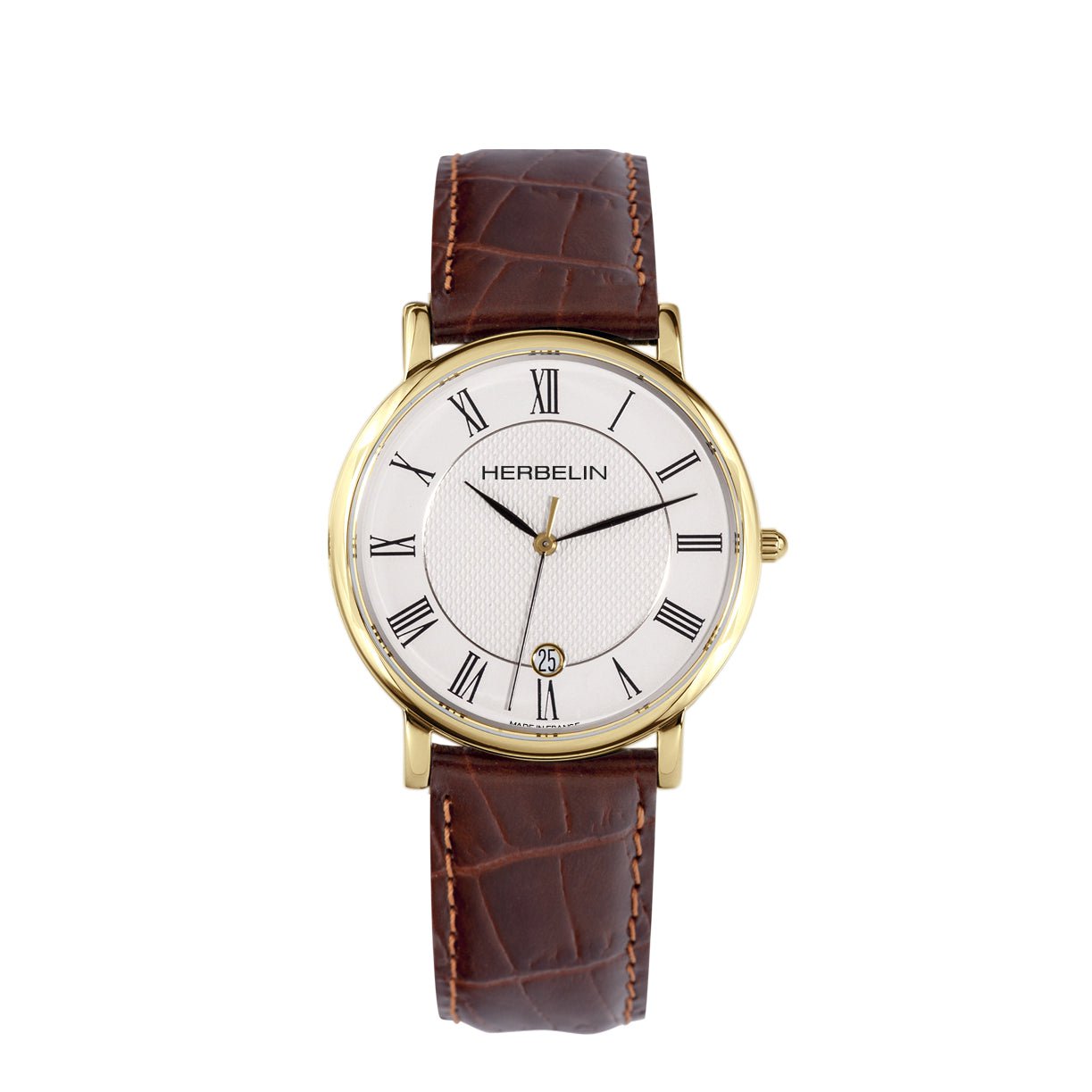 HERBELIN Men's Classic Leather Watch 12248P08MA