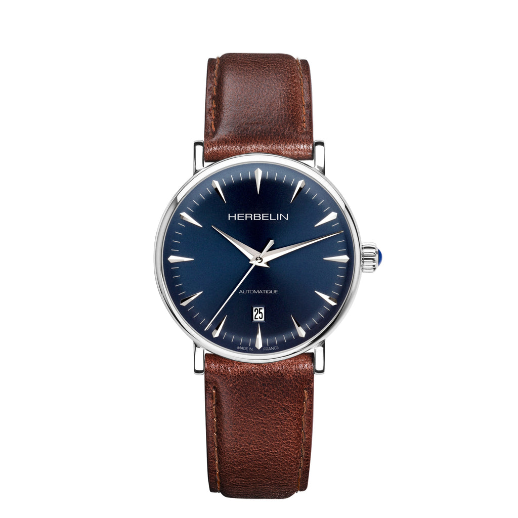 HERBELIN Men's Inspiration Automatic Leather Watch 1647AP15BR