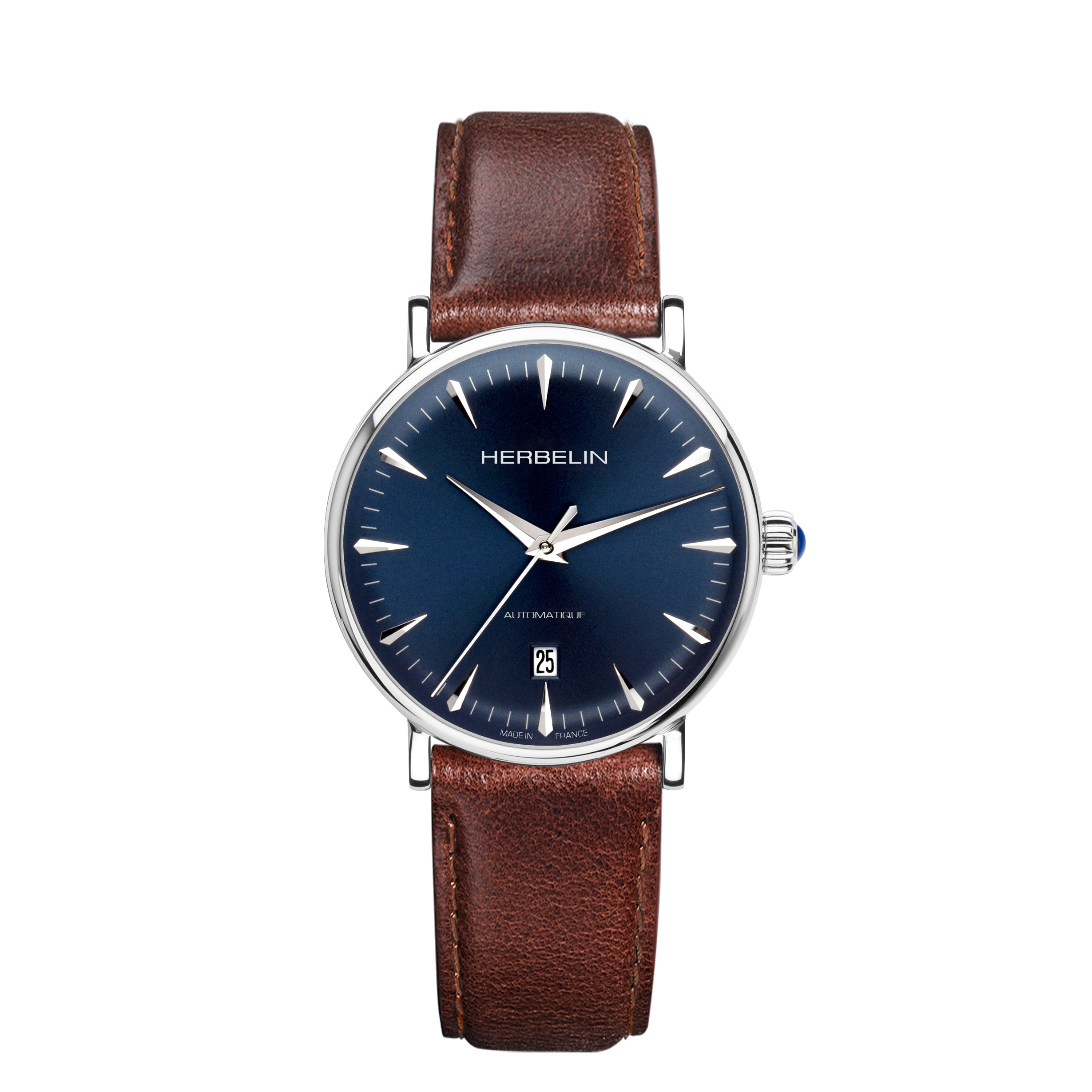 HERBELIN Men's Inspiration Automatic Leather Watch 1647AP15BR