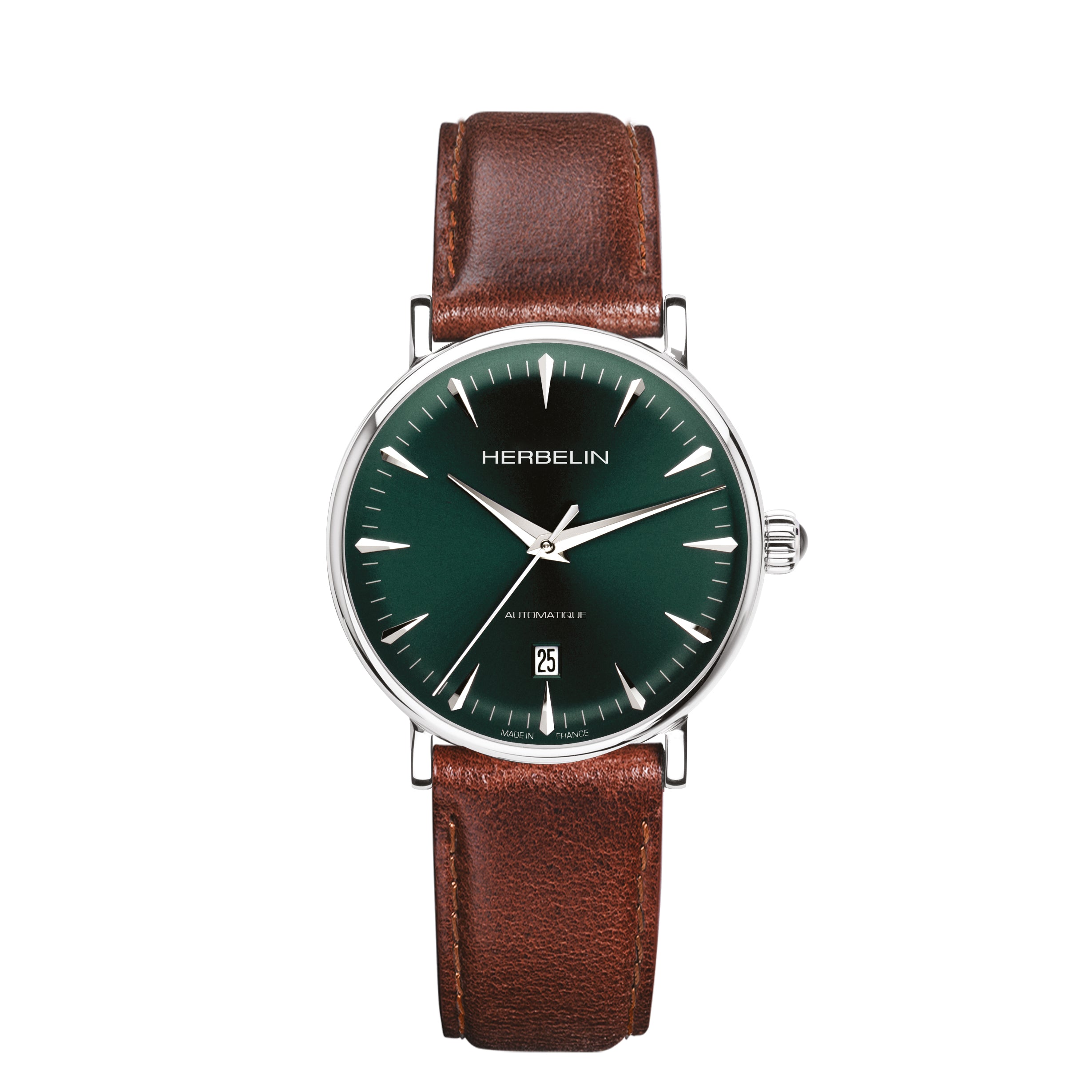 HERBELIN Men's Inspiration Automatic Leather Watch 1647AP16BR