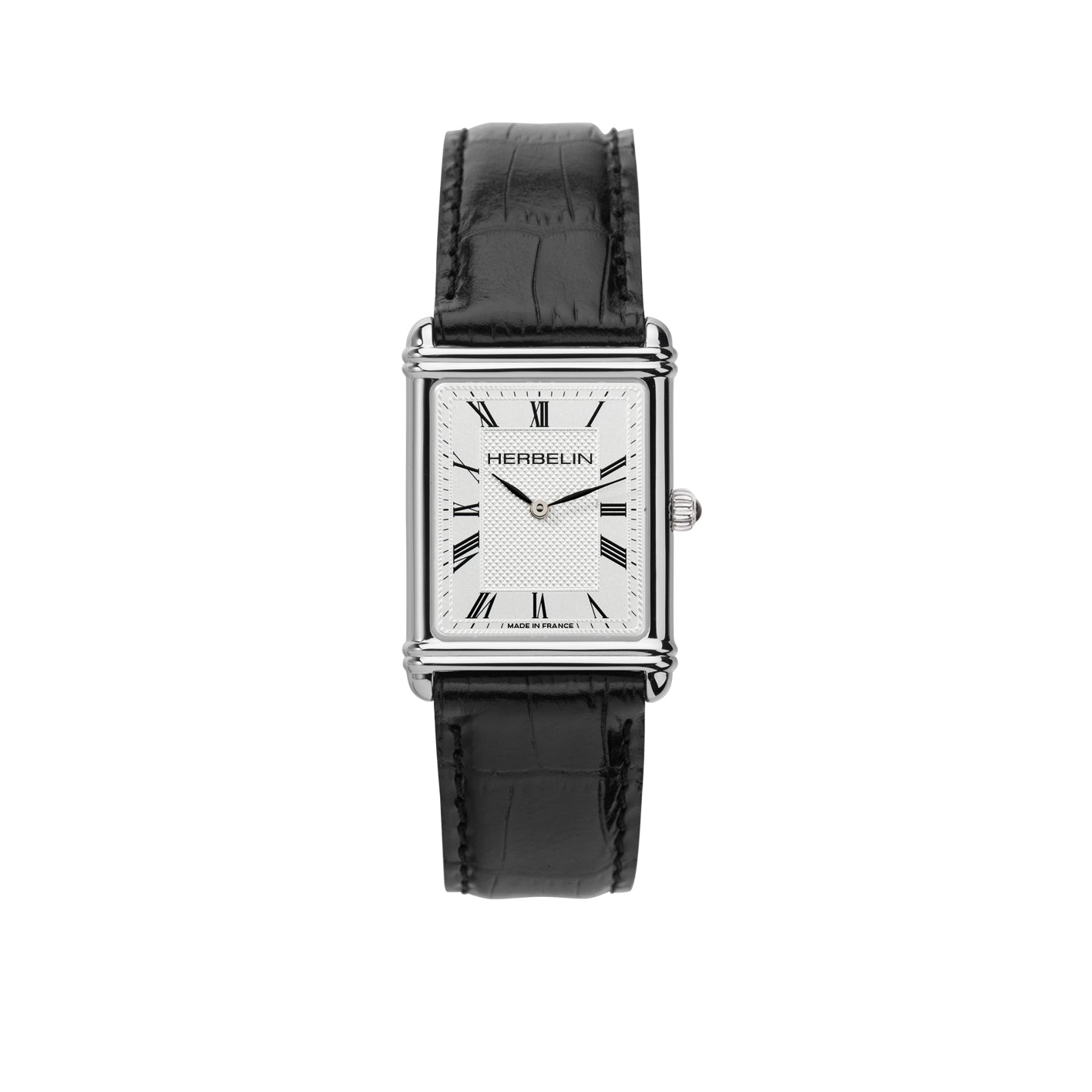 HERBELIN Men's Art Deco Leather Watch 17468AP08