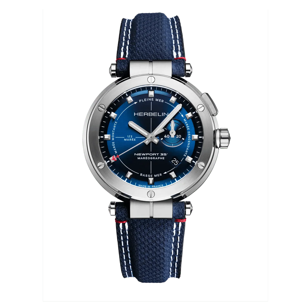 HERBELIN Men's Newport 35th Anniversary Mareographe Watch 24688A15