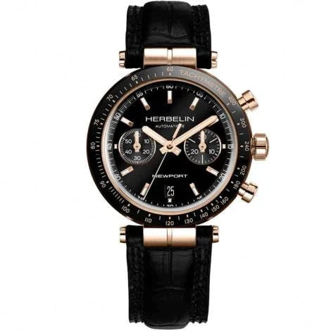 HERBELIN Men's Newport Automatic Chronograph Watch 256TRCN14