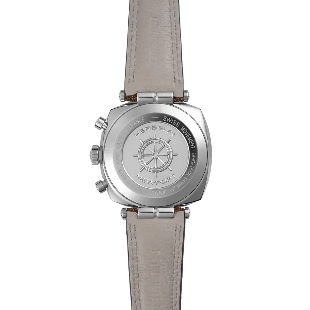 HERBELIN Men's Newport Heritage Chronograph Watch 35664AP24BR