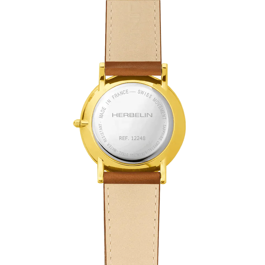 HERBELIN Men's Classic Leather Watch 12248P08MA