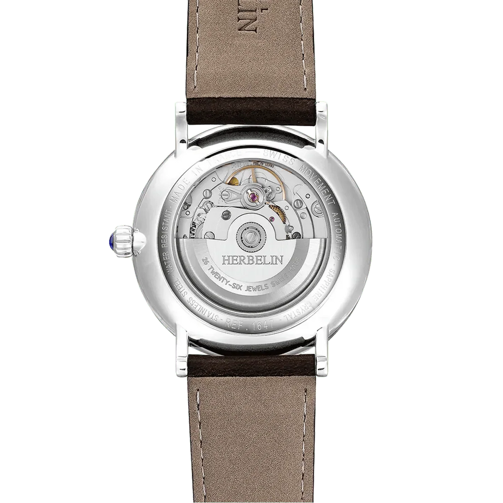 HERBELIN Men's Inspiration Automatic Leather Watch 1647AP15BR