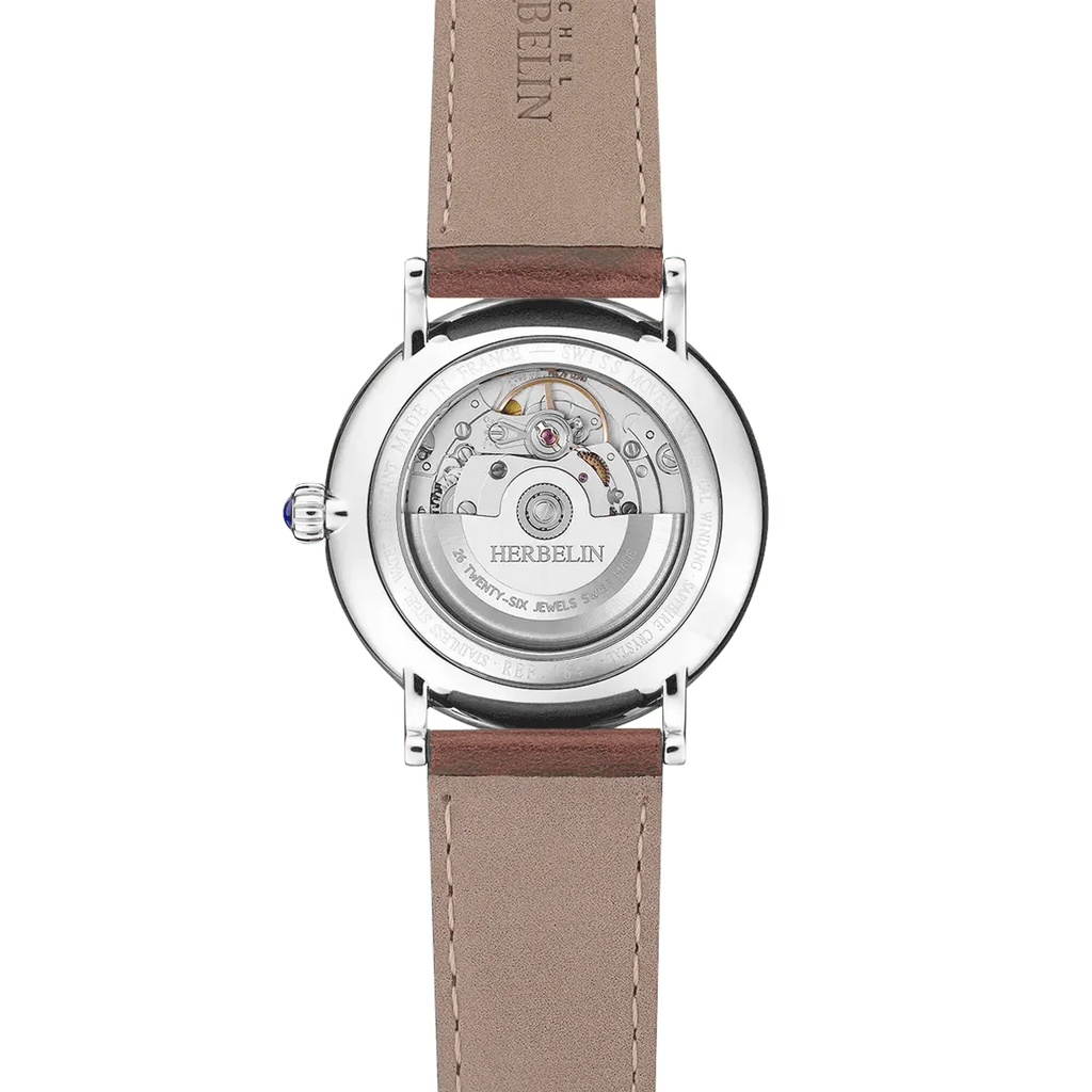 HERBELIN Men's Inspiration Automatic Leather Watch 1647AP16BR