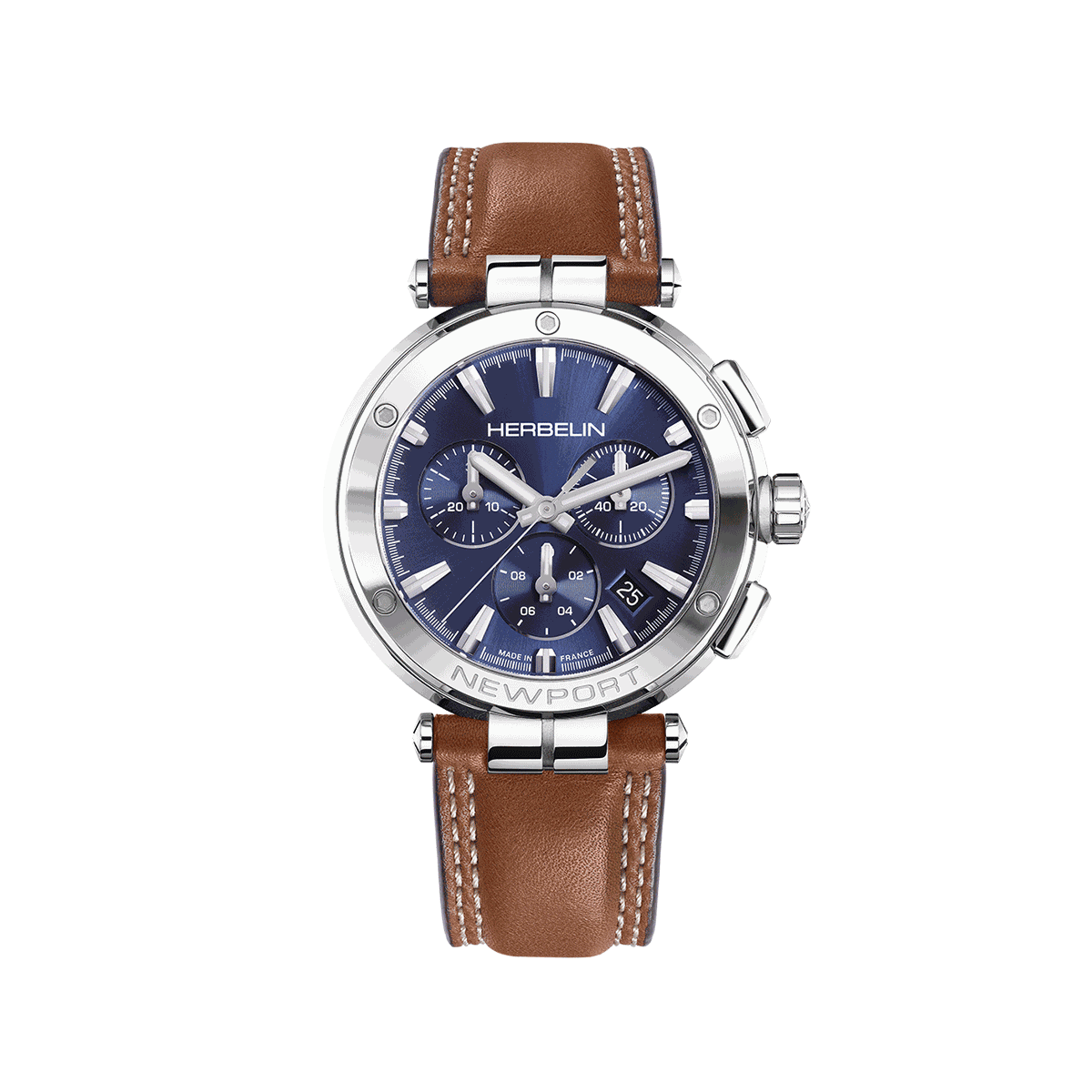 HERBELIN Men's Newport Chronograph Watch 37658AP15GD