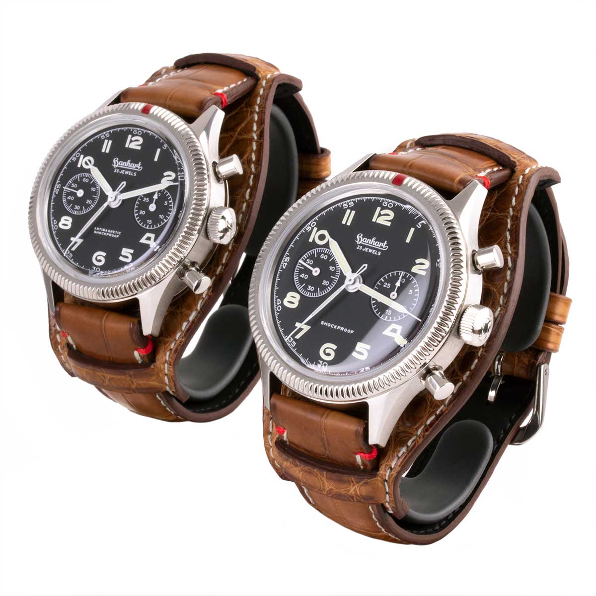 Bracelet Bund ABP Concept X Hanhart 1882 pour 417ES - Bracelet-montre cuir - Alligator