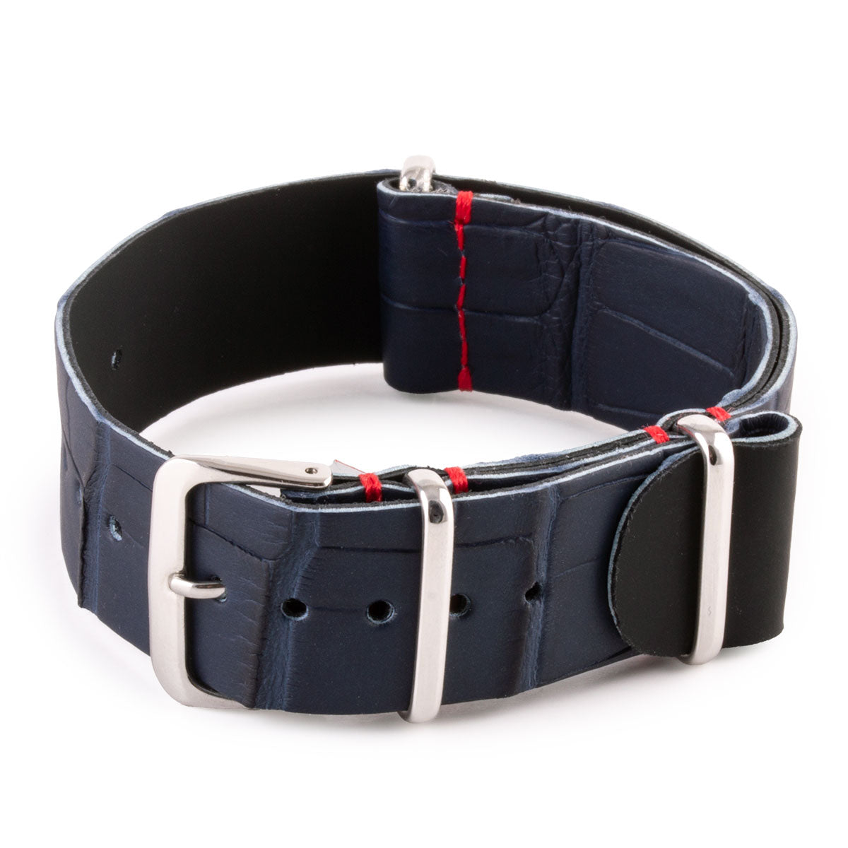 Bracelet ABP Concept X Hanhart 1882 - Nato cuir - Alligator (noir, gris, bleu, marron)