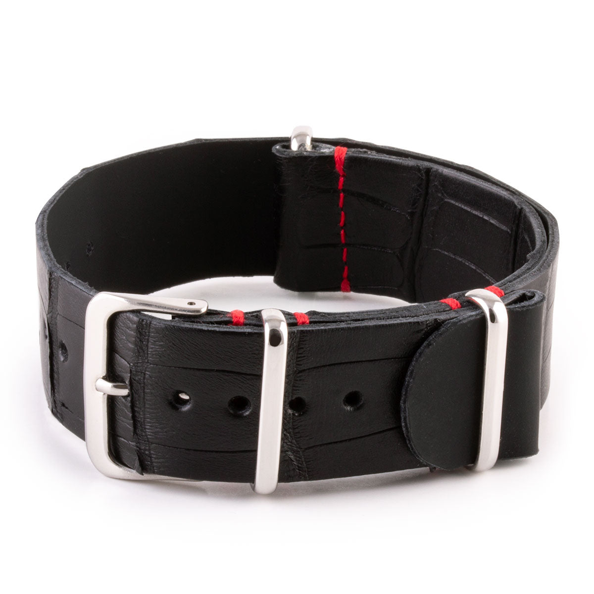 Bracelet ABP Concept X Hanhart 1882 - Nato cuir - Alligator (noir, gris, bleu, marron)