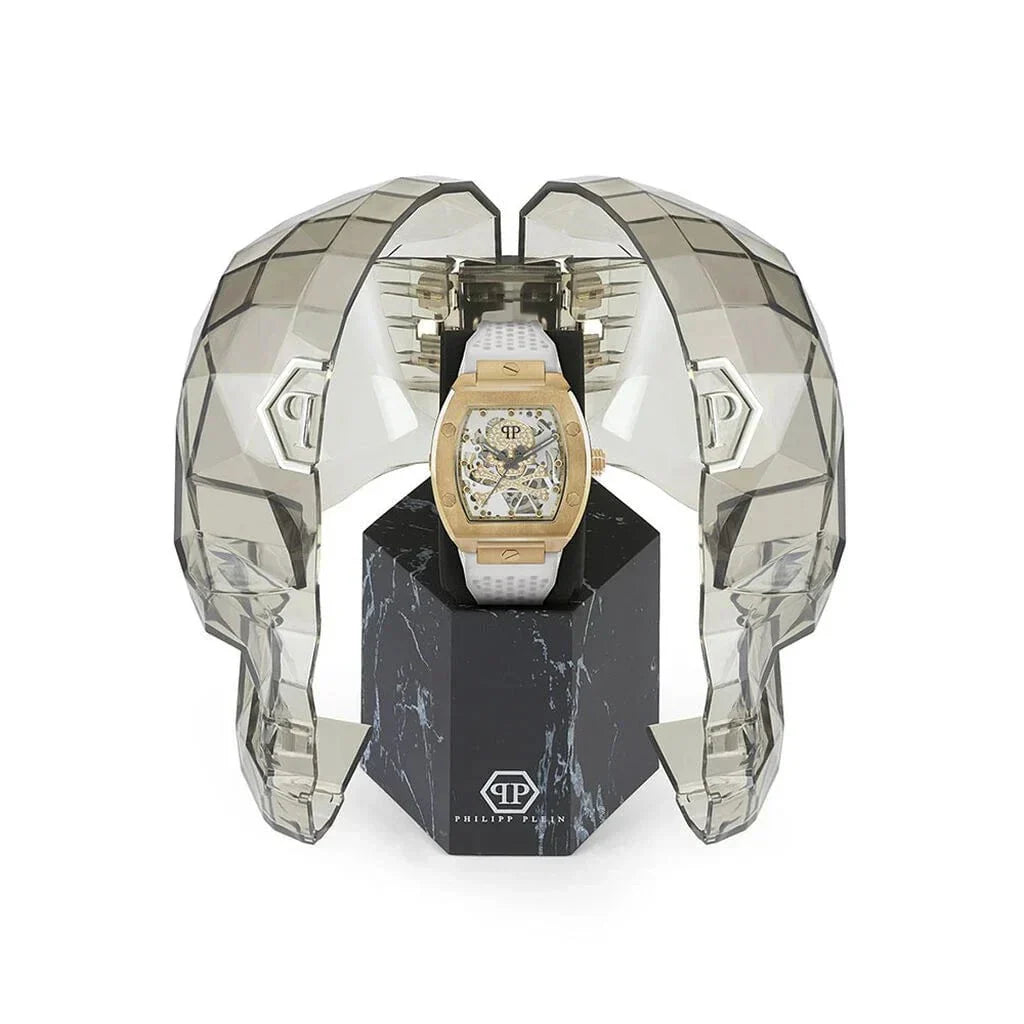 Montre PHILIPP PLEIN Homme The $Keleton en Silicone Blanc PWBAA0421