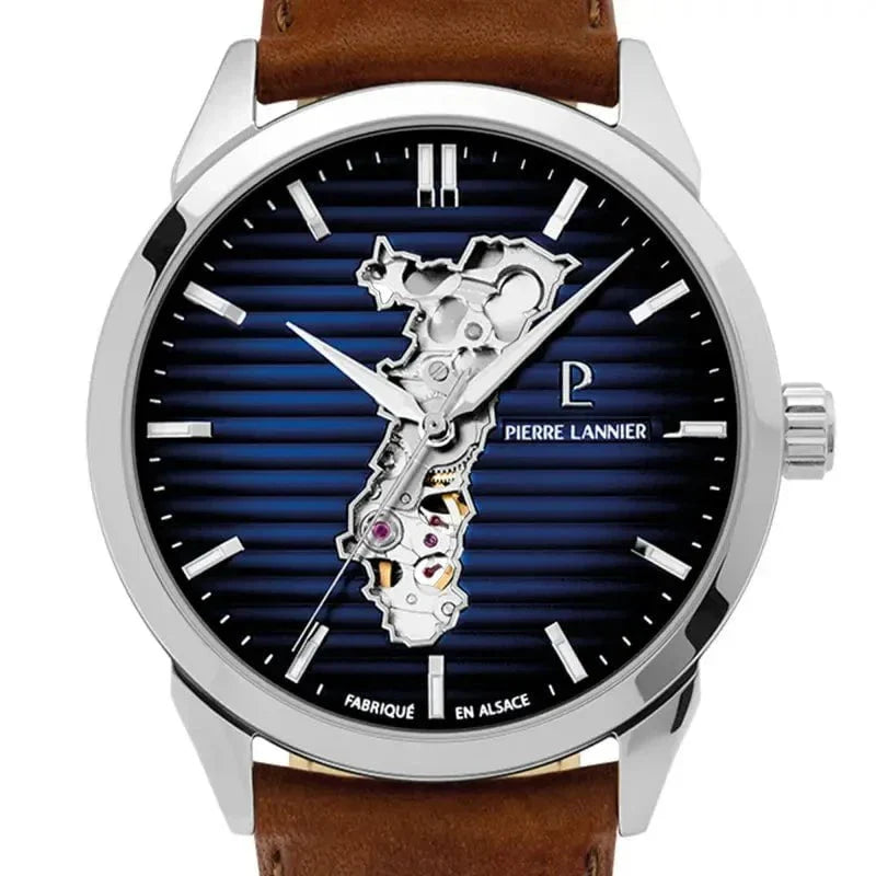 Montre PIERRE LANNIER Homme Monarck Automatique en Cuir 316F114