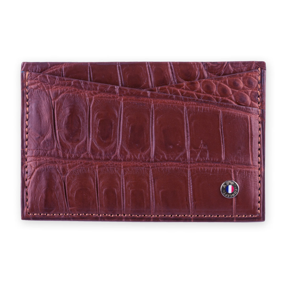 Etui cartes bancaires cuir "Essential" - Alligator (noir, bleu, vert, marron, orange...)