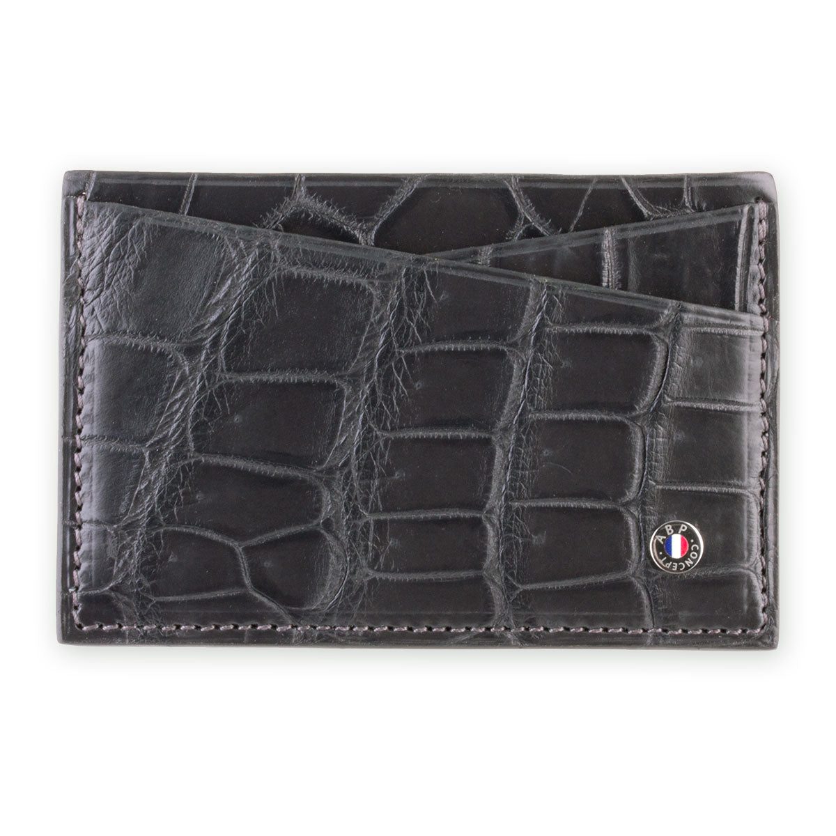 Etui cartes bancaires cuir "Essential" - Alligator (noir, bleu, vert, marron, orange...)