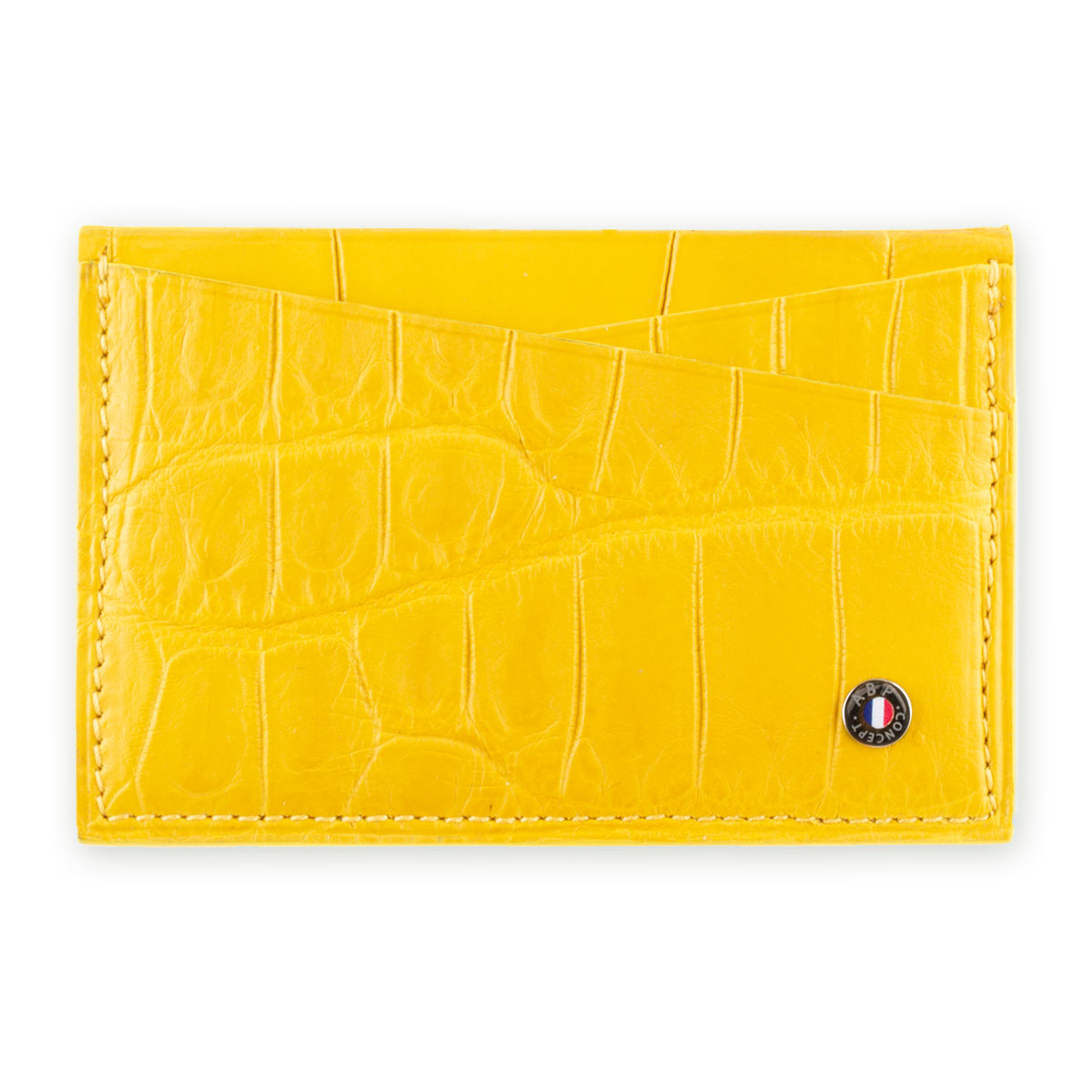 Etui cartes bancaires cuir "Essential" - Alligator (noir, bleu, vert, marron, orange...)