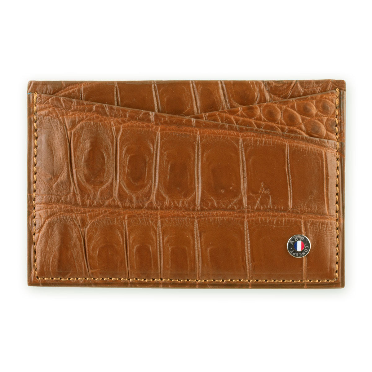 Etui cartes bancaires cuir "Essential" - Alligator (noir, bleu, vert, marron, orange...)