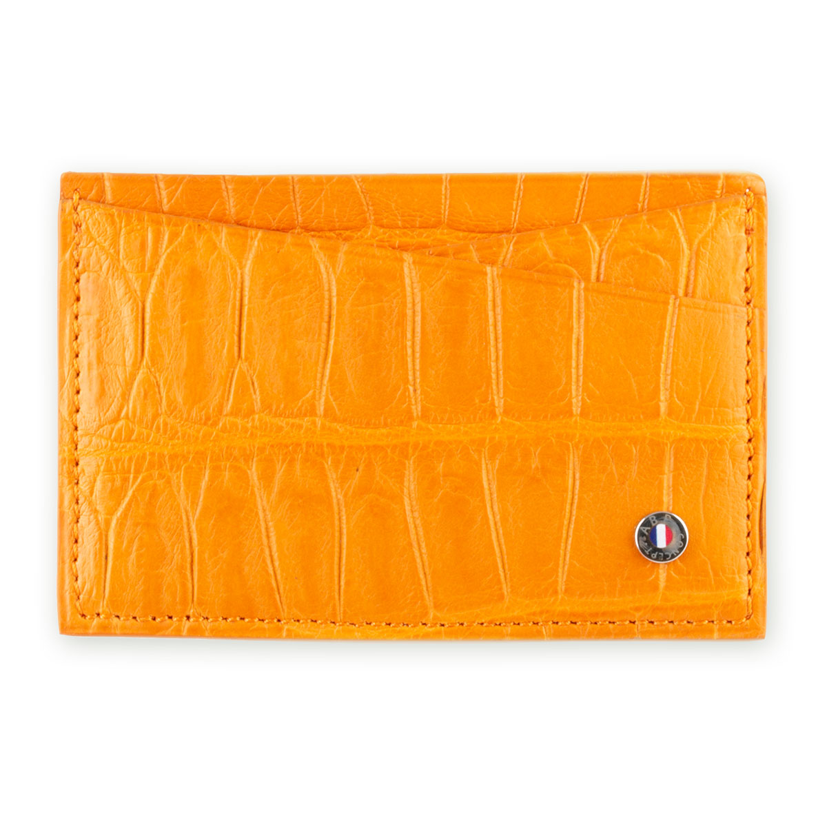 Etui cartes bancaires cuir "Essential" - Alligator (noir, bleu, vert, marron, orange...)