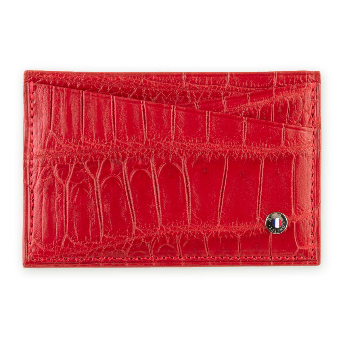 Etui cartes bancaires cuir "Essential" - Alligator (noir, bleu, vert, marron, orange...)