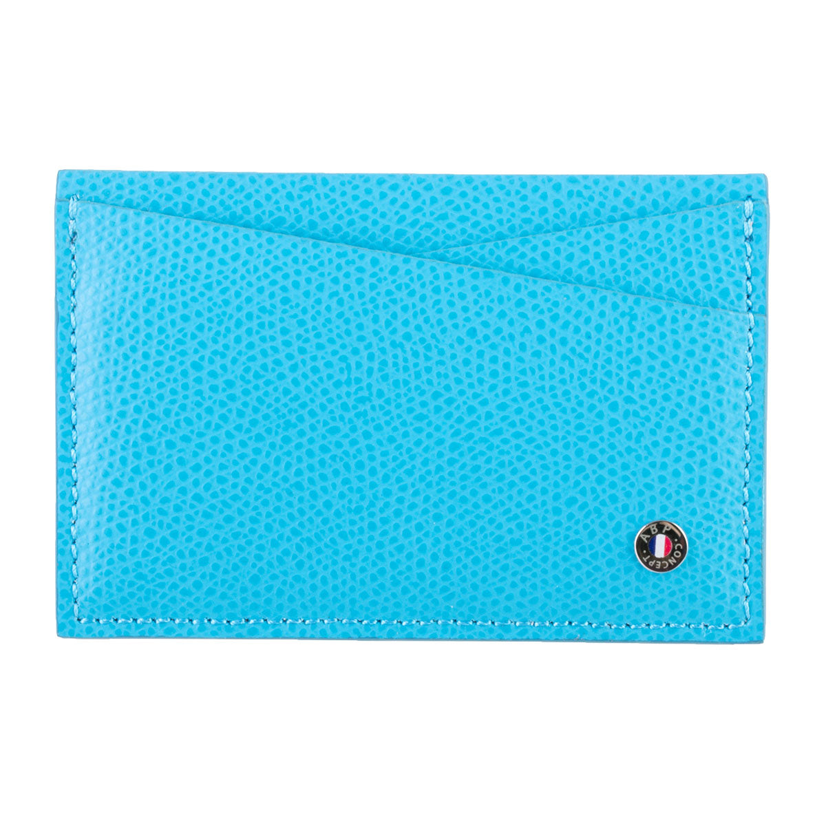 Etui cartes bancaires cuir "Essential" - Veau grainé (noir, bleu, vert, marron, orange...)